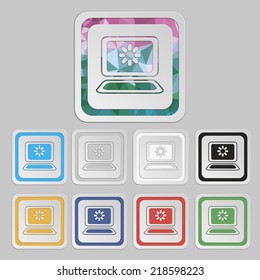 Computer/notebook vector business icon