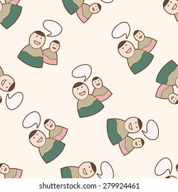 Computer-related desktop icon , cartoon seamless pattern background