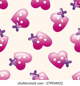 Computer-related desktop icon , cartoon seamless pattern background