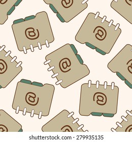 Computer-related desktop icon , cartoon seamless pattern background