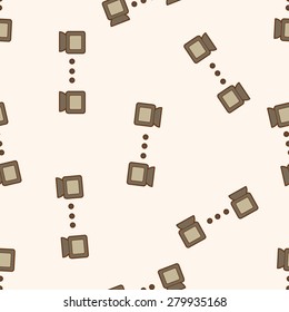 Computer-related desktop icon , cartoon seamless pattern background