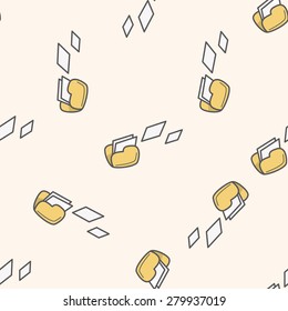Computer-related desktop icon , cartoon seamless pattern background