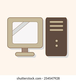 Computer-related desktop icon theme elements