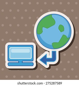 Computer-related desktop icon theme elements