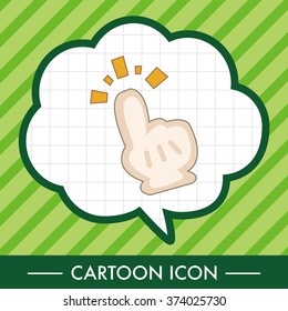 Computer-related desktop icon theme elements - cursor hand pointer