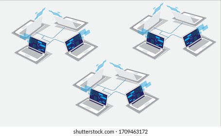 Computers become a liaison between existing networks in the world, using the internet network