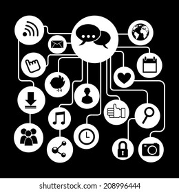 computers design over black background vector illustration