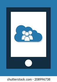computers design over blue background vector illustration
