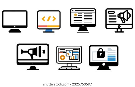 Computers and Devices Technology outline icon