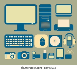 Computers and electronics icons