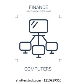 computers icon. high quality line computers icon on white background. from finance collection flat trendy vector computers symbol. use for web and mobile