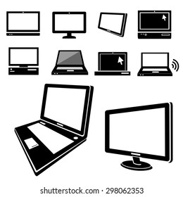 Computers icons vector