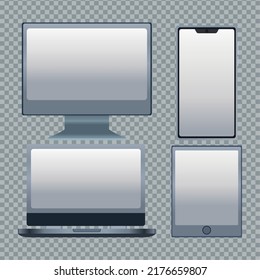 computers and smartphone with tablet mockup