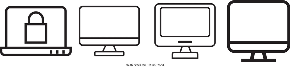 -computer-smartphones-devices,  computer monitor icon vector.
