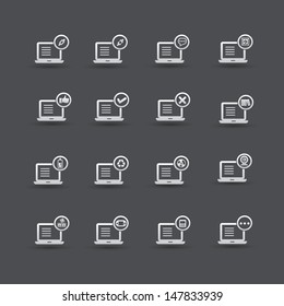 Computer,Social media icon set 2,vector
