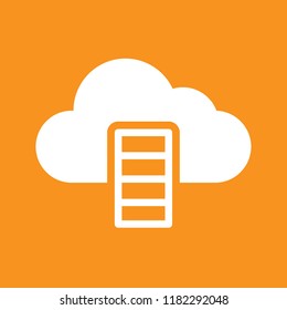 Computing cloud icon, stock vector illustration, EPS10. 