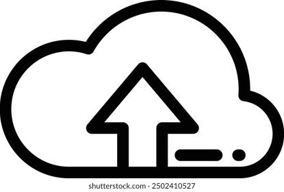 computing cloud icon. Thin Linear Style Design Isolated On White Background