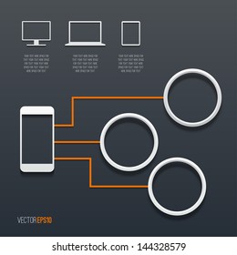 Computing Concept. Technology and Communication. Vector illustration