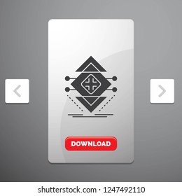 Computing, data, infrastructure, science, structure Glyph Icon in Carousal Pagination Slider Design & Red Download Button