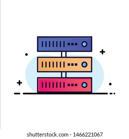 Computing, Data, Storage, Network Business Logo Template. Flat Color. Vector Icon Template background