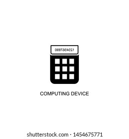 computing device icon vector black design