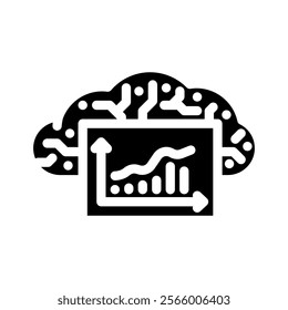 computing graph cloud glyph icon vector. computing graph cloud sign. isolated symbol illustration