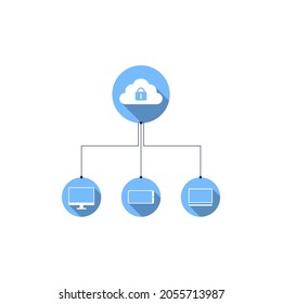 Computing network Vector icon design illustration Template