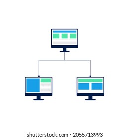 Computing network Vector icon design illustration Template
