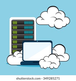Computing security system graphic design, vector illustration