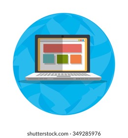 Computing security system graphic design, vector illustration