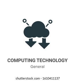 Computing technology glyph icon vector on white background. Flat vector computing technology icon symbol sign from modern general collection for mobile concept and web apps design.