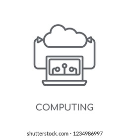 computing technology linear icon. Modern outline computing technology logo concept on white background from General collection. Suitable for use on web apps, mobile apps and print media.