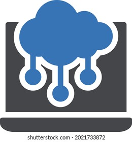 computing vector glyph colour icon