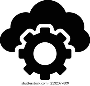 computing vector illustration isolated on a transparent background. glyph vector icons for concept or web graphics.