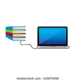 computter knowledge study icon, vector illustraction design