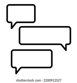 Comunication bubbles speak icon flat design isolated in white background.Chat and reply messages.