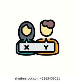 comunication color icon, isolated icon in light background, perfect for website, blog, logo, graphic design, social media, UI, mobile app