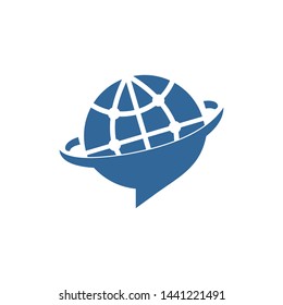 comunication with a globe logo template