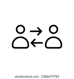 Comunication icon isolate white background vector stock illustration.