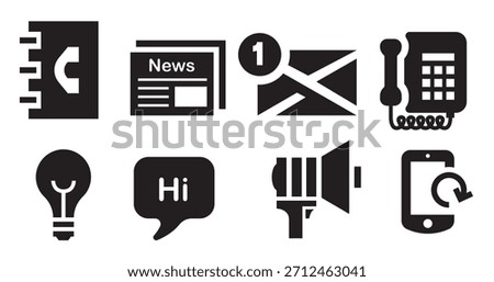 comunication icon set vector illustration