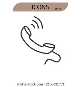 comunication icons  symbol vector elements for infographic web