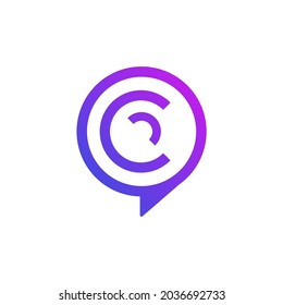 Comunication Learn Logo Design, Interaction Icon