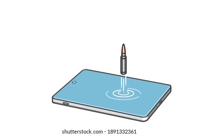 Comunicación para la vida y concepto divertido. Ilustración, forma, línea, arte, patrón, estilo retro en vector aislado en el fondo.