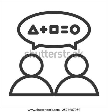 Comunication Outline Icon Vector Illustration