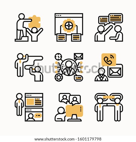 Comunication Set of Color vector icons
