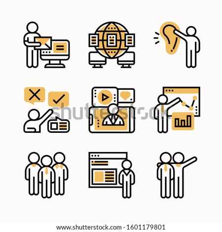 Comunication Set of Color vector icons