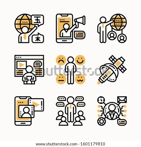 Comunication Set of Color vector icons