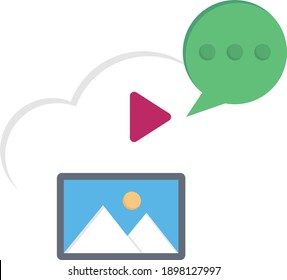 comunication vector colour flat icon