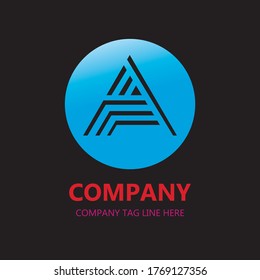 A I Con Design Logo illustration Company web and mobile graphic design, logo Vector.