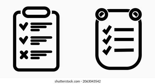 con lista o lista, programa, registro. Catálogo de etiquetas o scrol, bil, calendario, cuentagotas, nomenclatura, rollo de abalorios, marcados. Icono del vector.